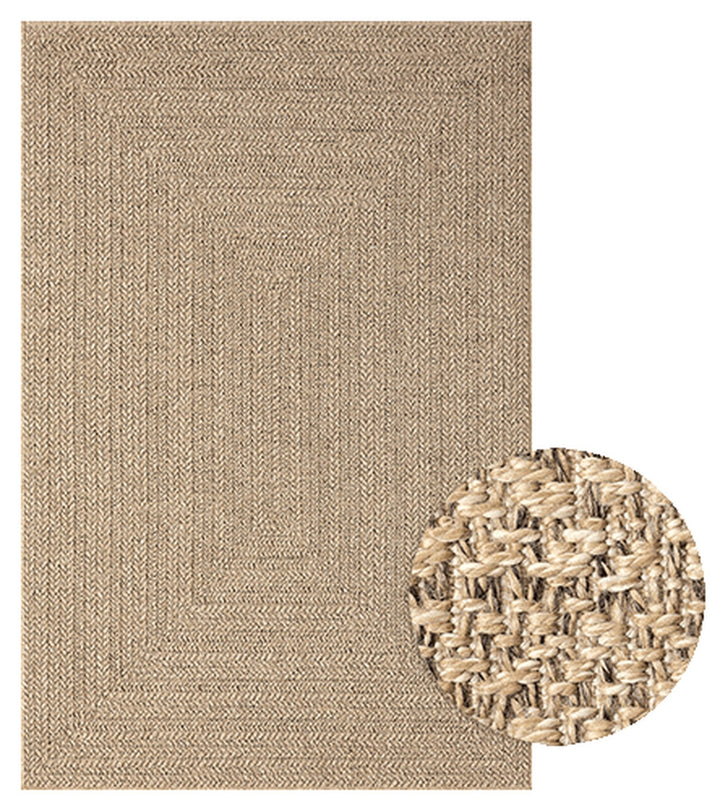 Teppich Natur Bordüre rechteckig Polypropylen Designteppich Kollektion CORDEV Wohnraum 120x170_