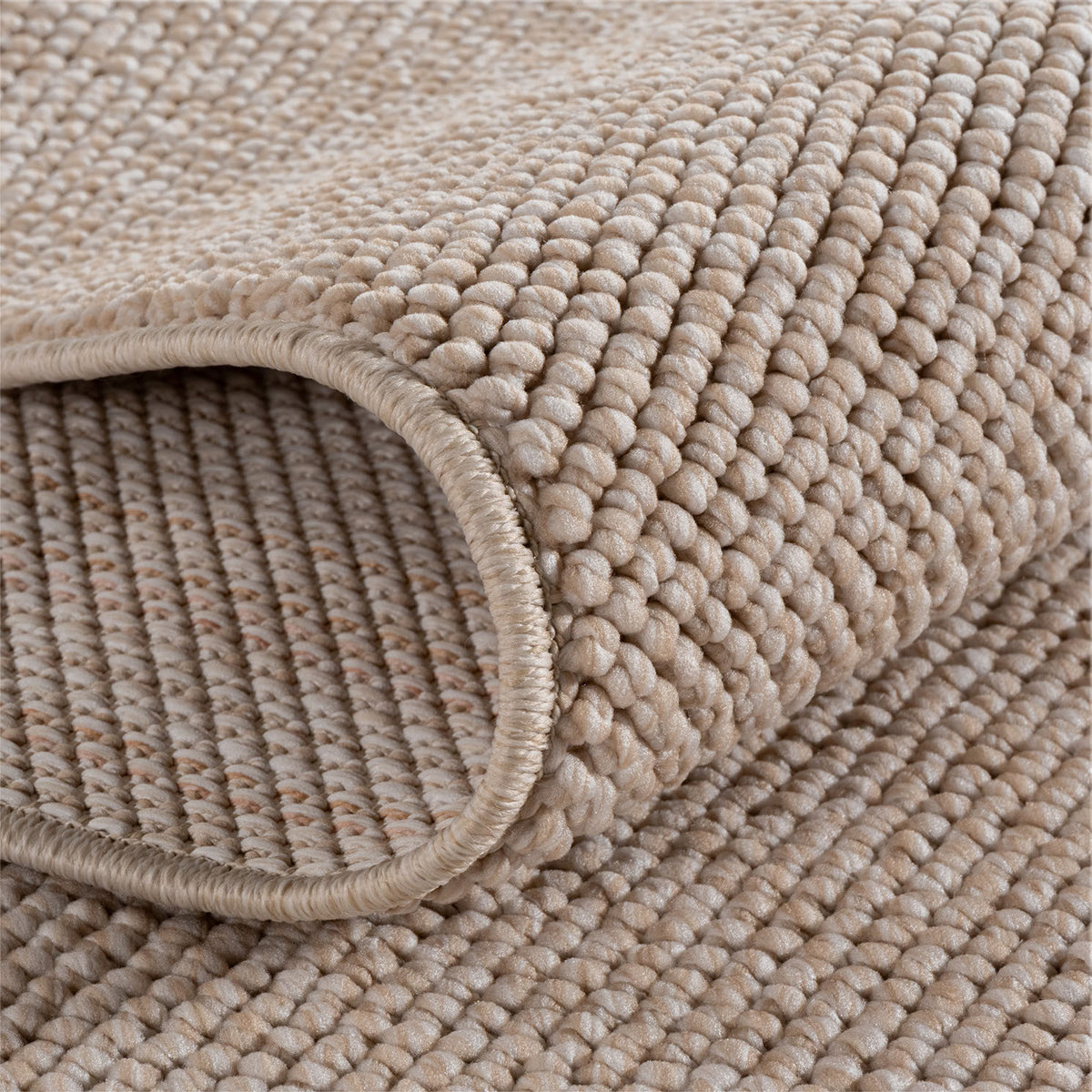 Teppich Beige Unicolor Polyester Unicolor Einrichtung Wohnidee Bodenbelag BERNINA