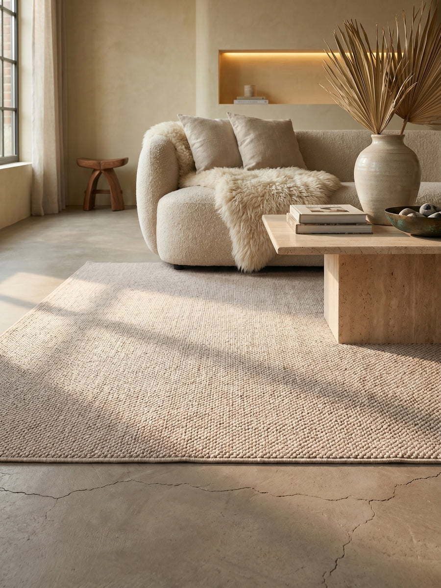 Teppich Beige rechteckig Textur Nahaufnahme_