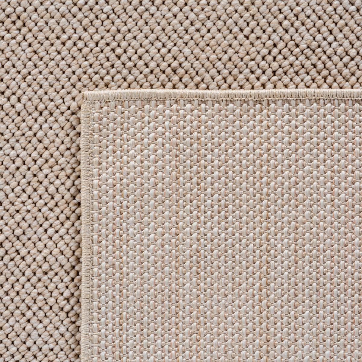 Teppich Beige Unicolor rechteckig Polyester_