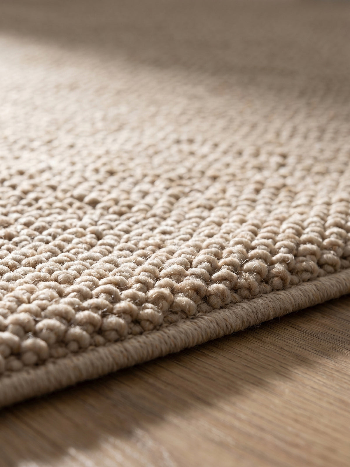 Teppich Beige rund Florhöhe Profil_