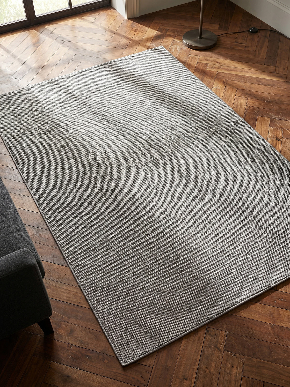 Teppich Silber rechteckig Muster_