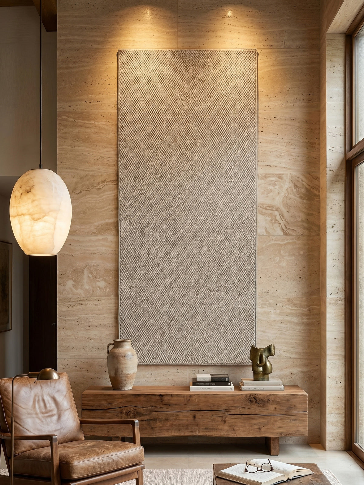 Teppich Beige Läufer Wandteppich Wanddeko