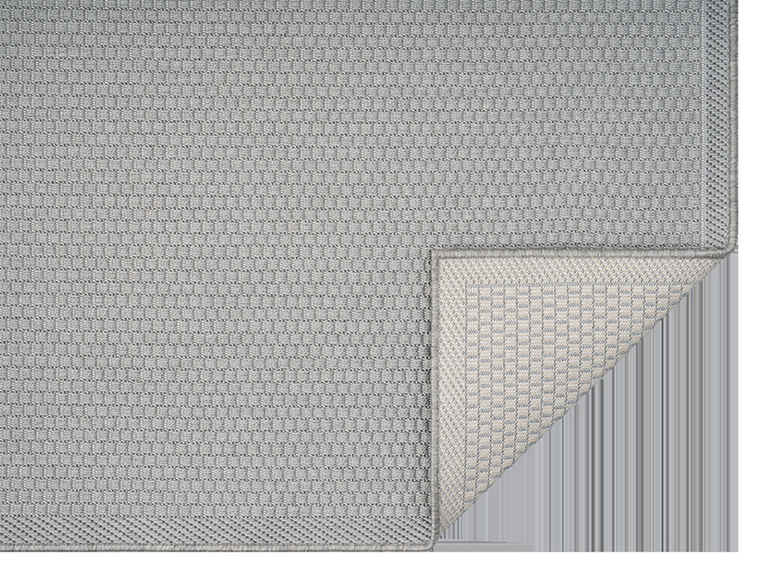 Teppich Flachgewebe Grau Uni als minimalistische Wohnidee aus Polypropylen Kollektion NURE_