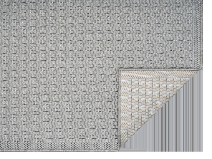 Teppich Flachgewebe Grau Uni als minimalistische Wohnidee aus Polypropylen Kollektion NURE_