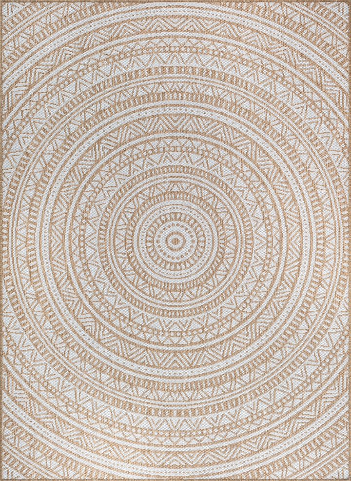 Teppich Natur Orientalisch rund Polypropylen BORNO 160x160 Kollektion Design Muster_