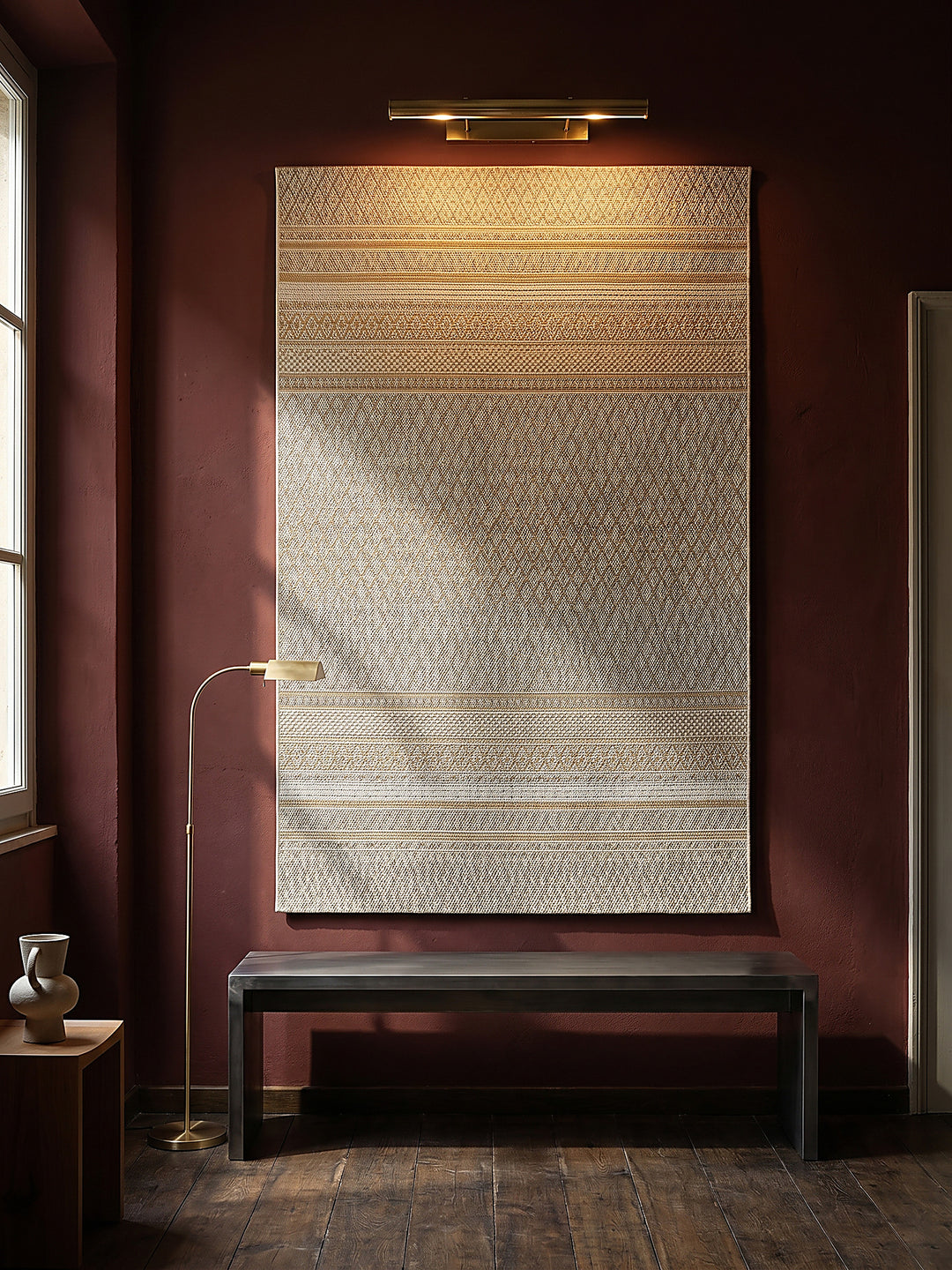 Teppich Beige als Wandteppich_