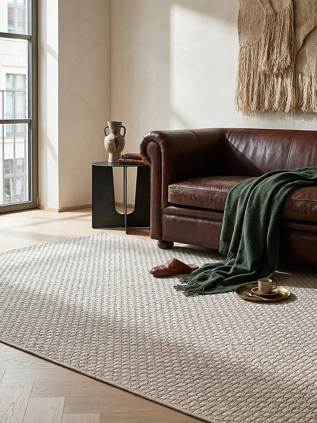 Teppich Beige Textur Nahaufnahme_