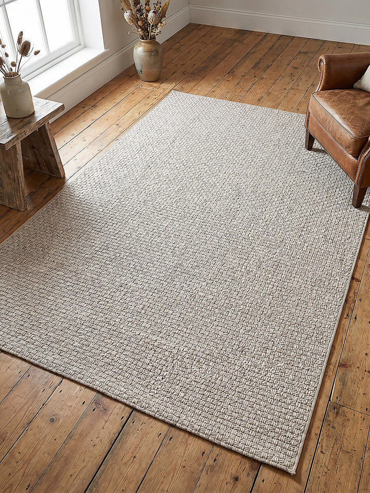 Teppich Beige rechteckig Draufsicht_