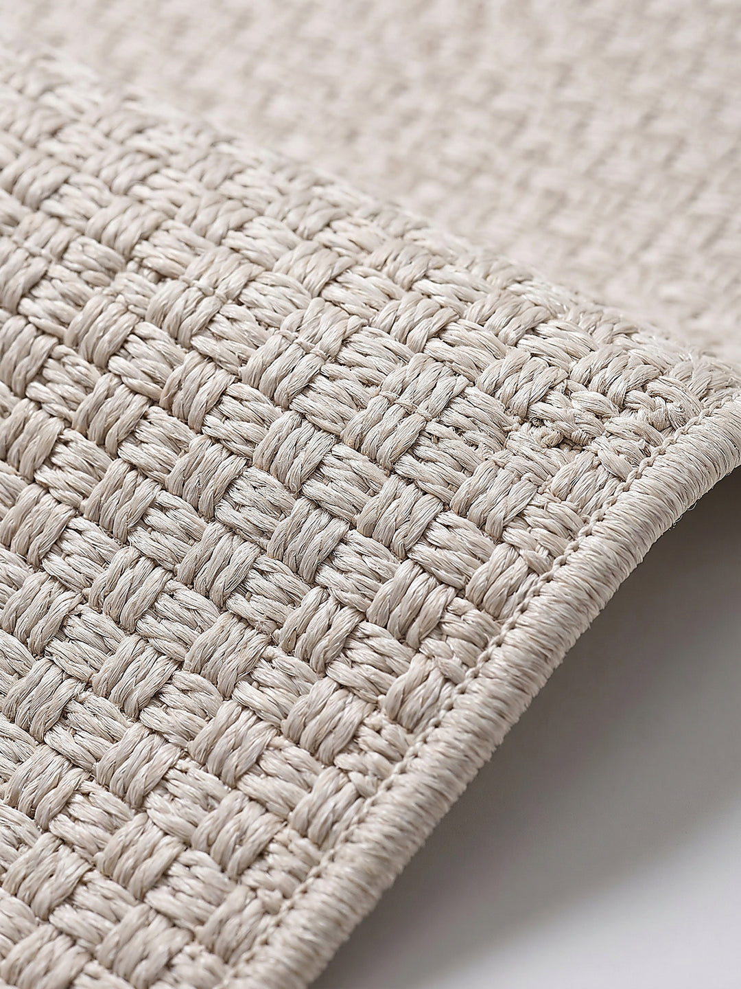 Teppich Beige Webstruktur Nahaufnahme_