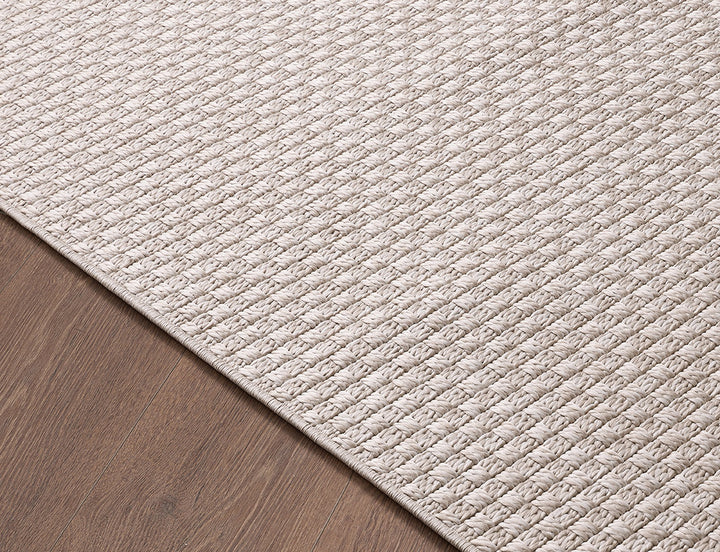 Teppich Flachgewebe Beige Uni aus Polypropylen als Blickfang der Raumgestaltung aus der BROYE Kollektion_