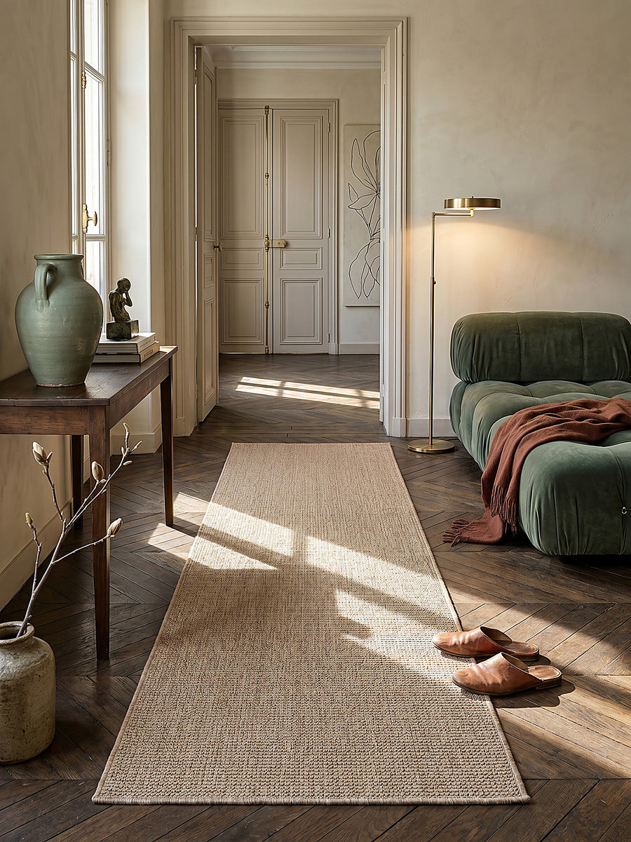 Teppich Natur Läufer im modernen Wohnzimmer_