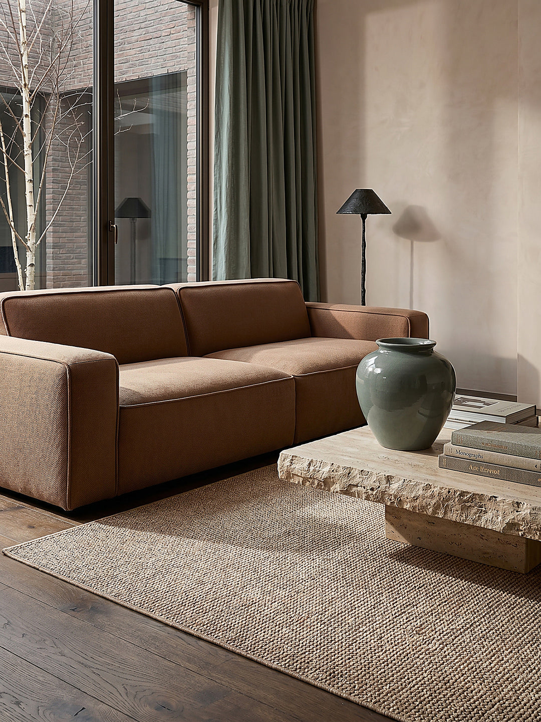 Teppich Natur rechteckig Editorial Styling_