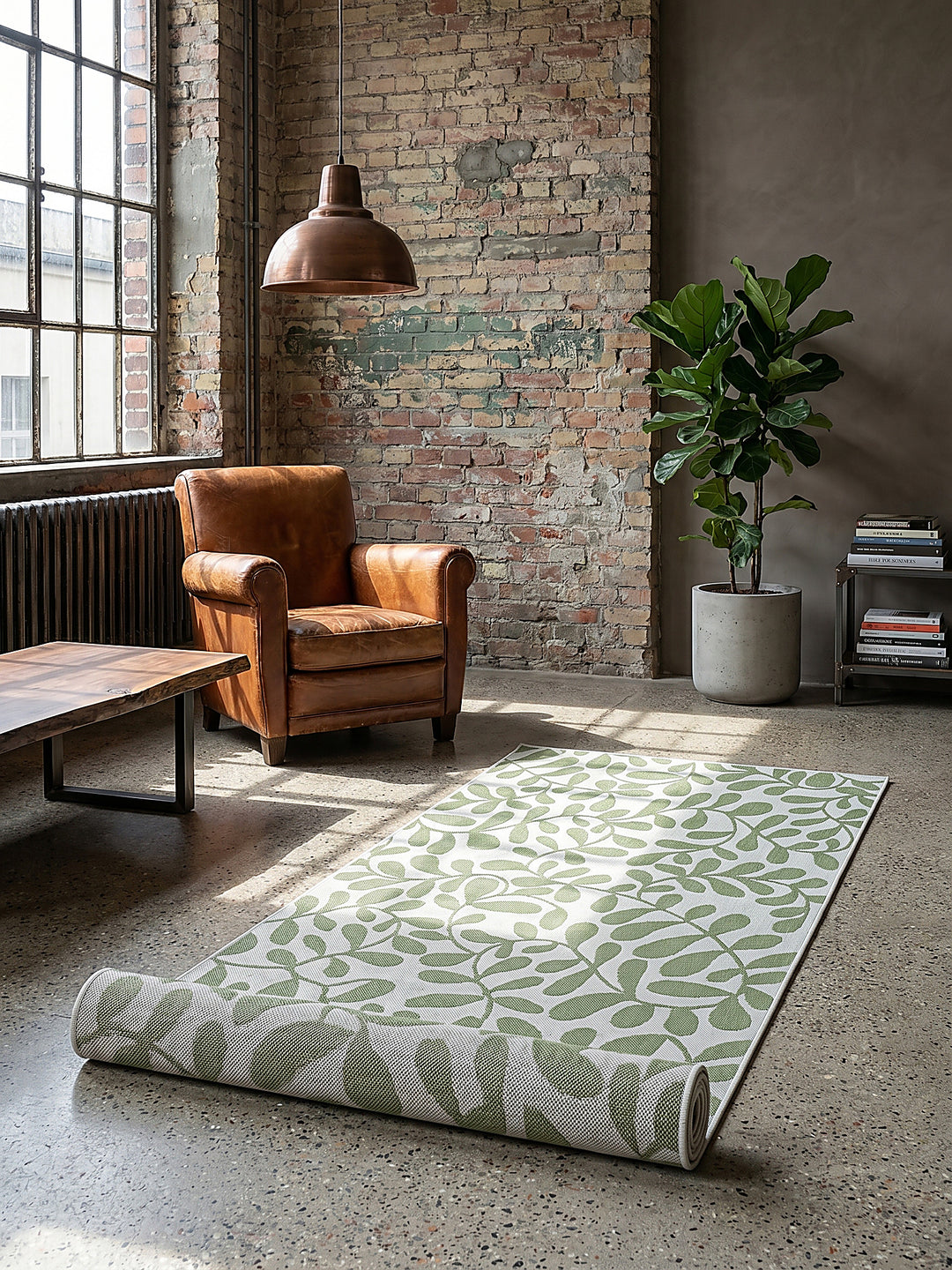 Teppich Grün Läufer Editorial Styling_