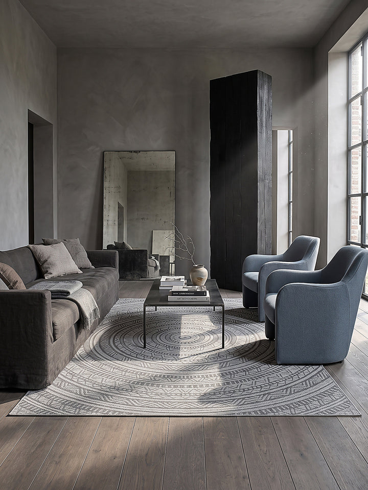 Teppich Anthrazit rechteckig Editorial Styling_