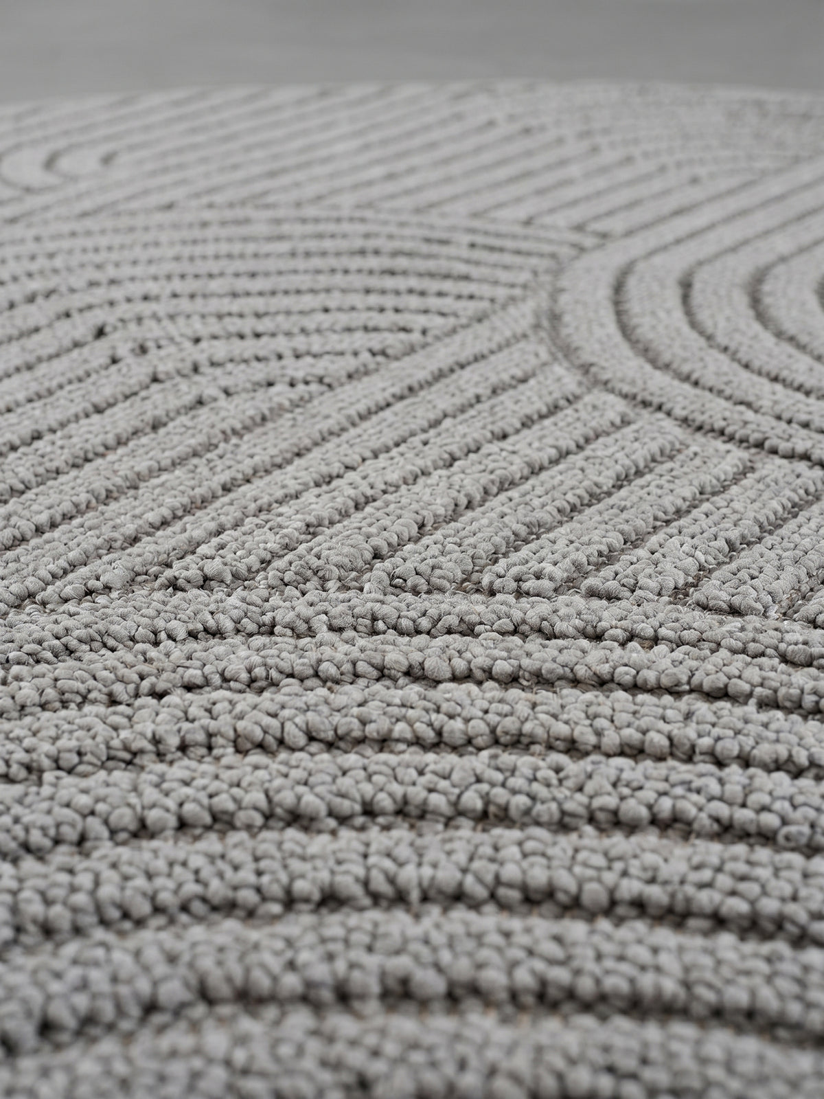Teppich Silber rund Farbdetail Muster_