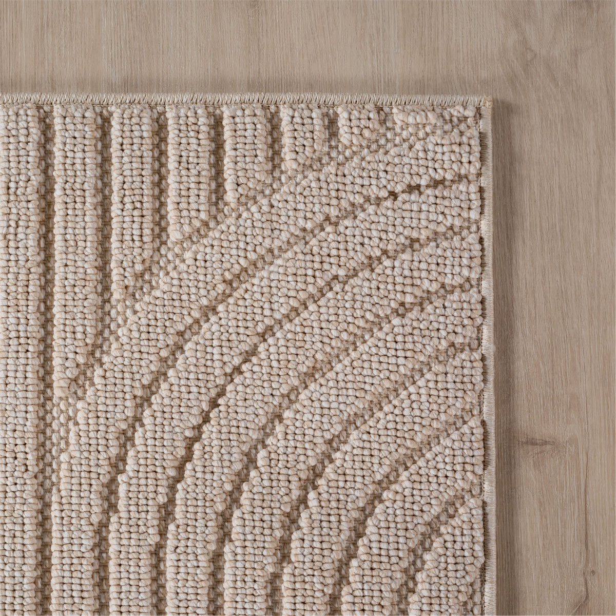 Teppich Beige Unicolor rechteckig Polyester