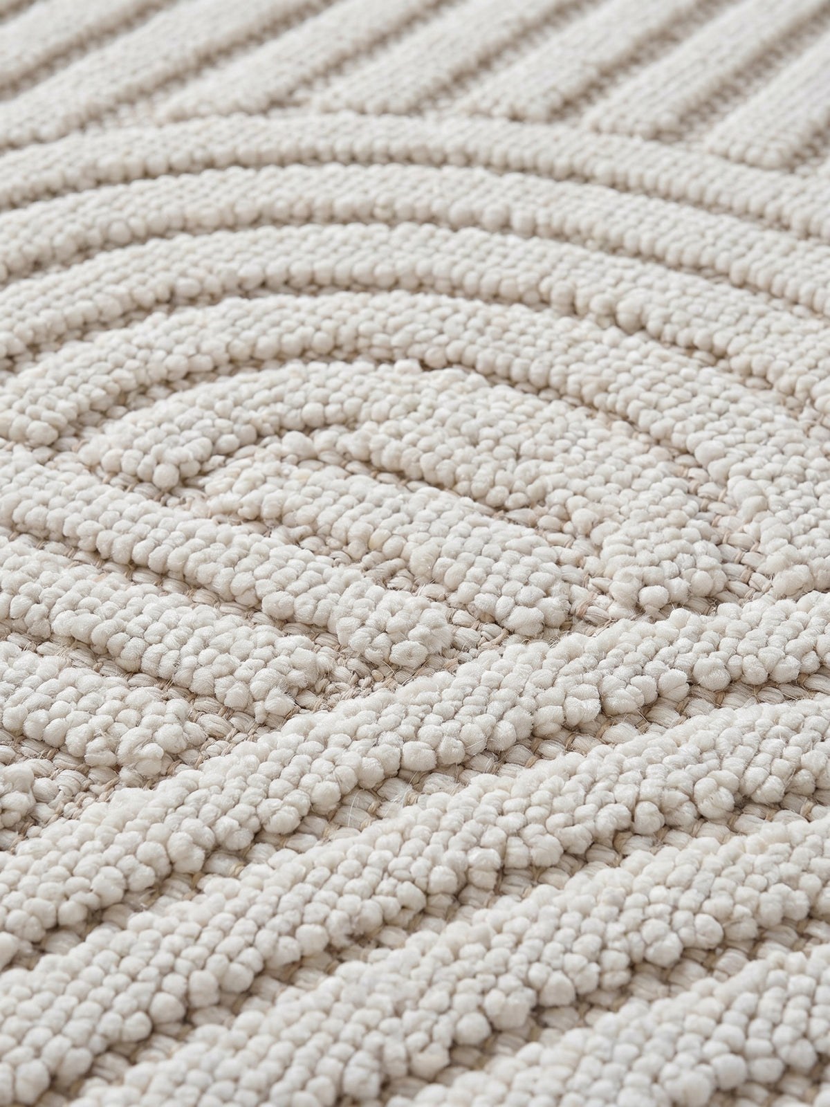Teppich Creme rechteckig Farbdetail Muster_