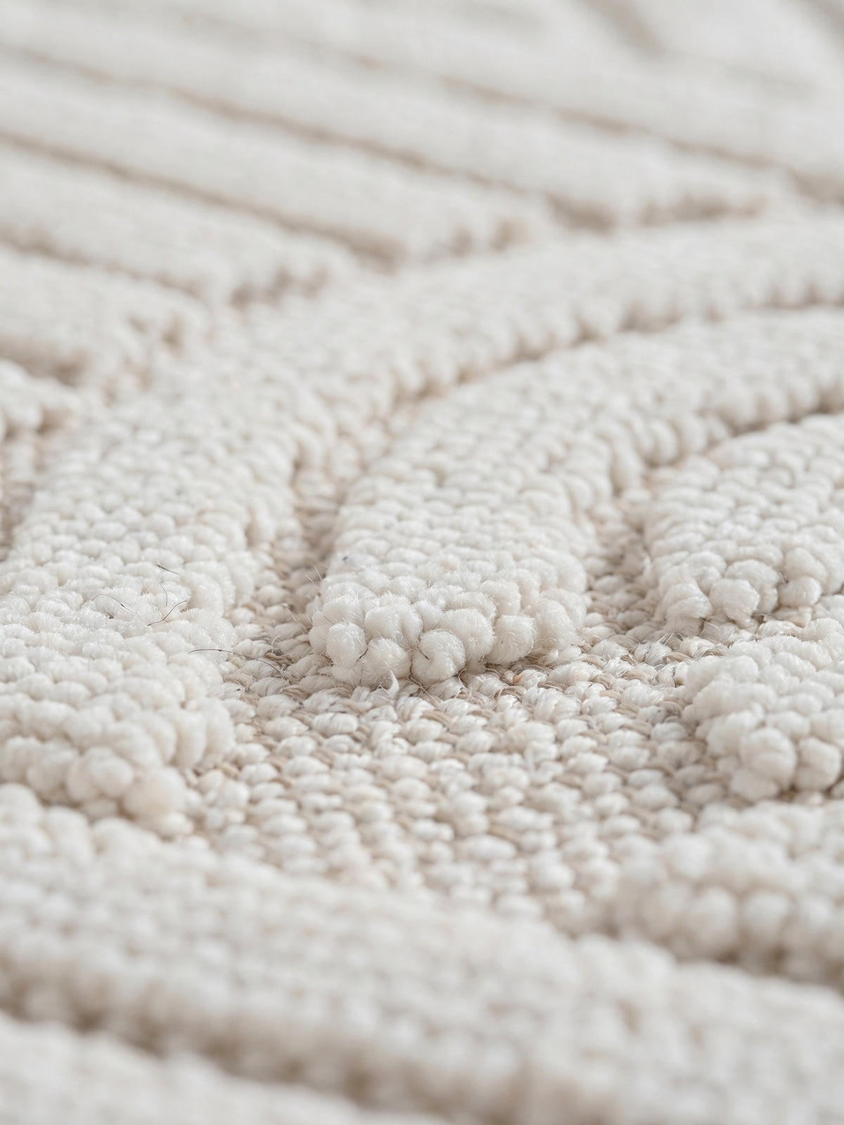 Teppich Creme rund Farbdetail Muster_