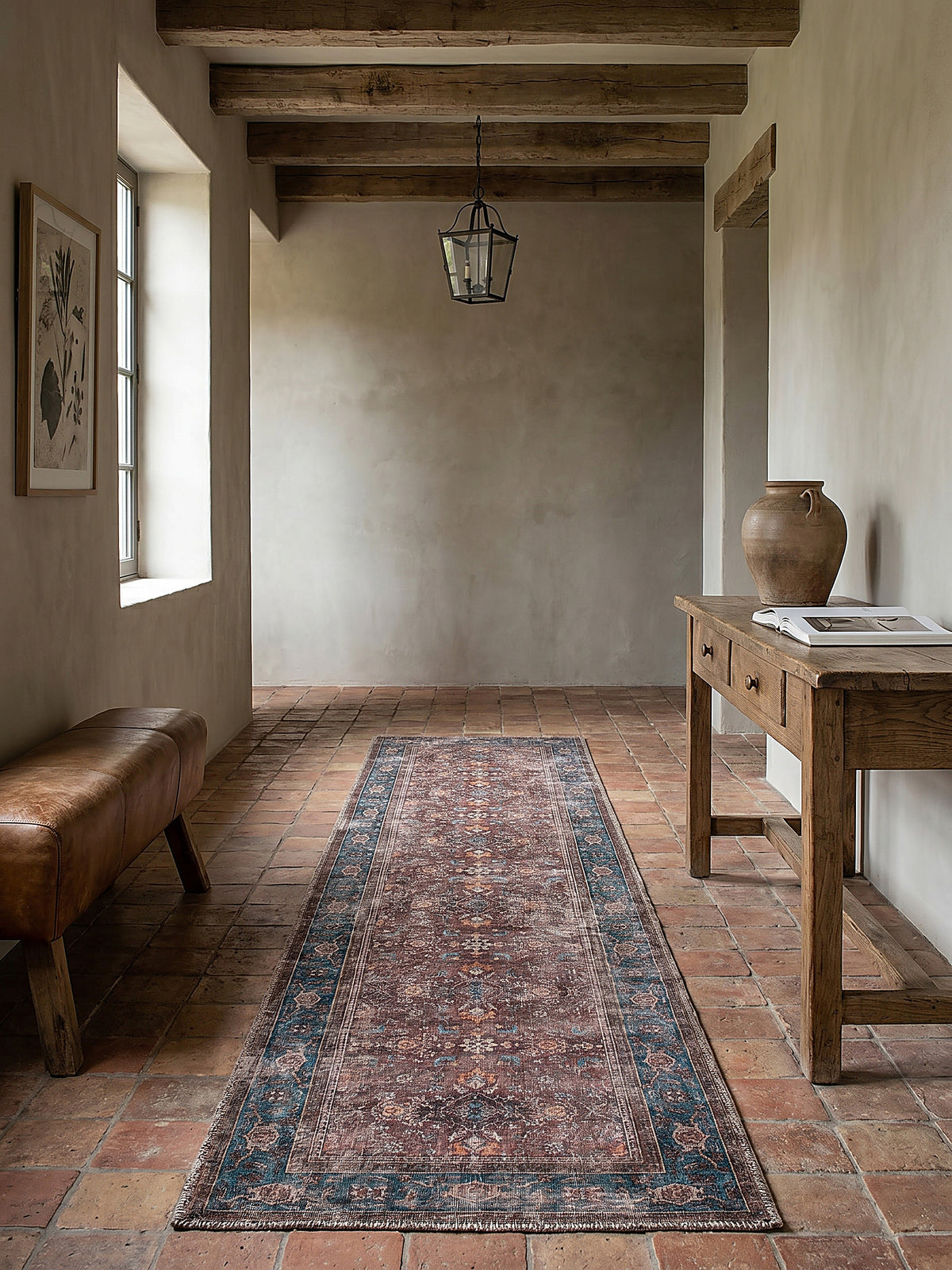 Teppich Rot Läufer im modernen Wohnzimmer Einrichtungsidee_