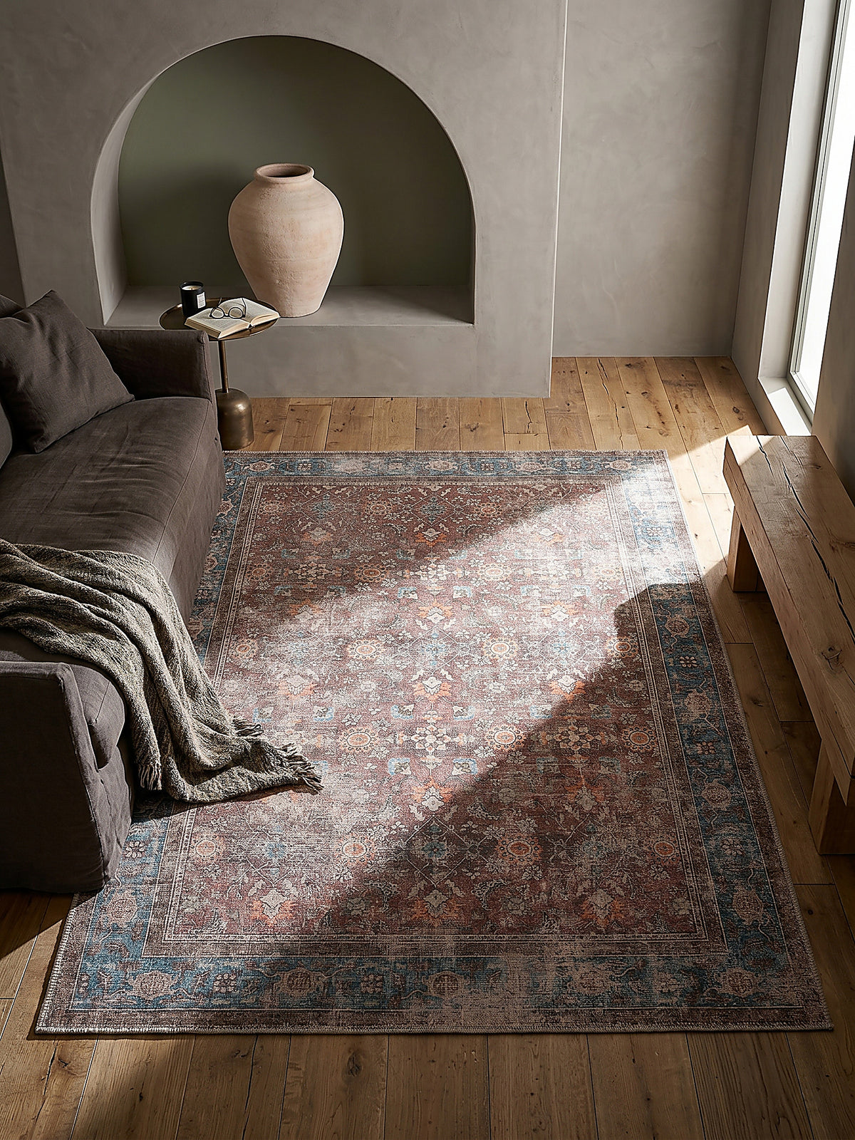 Teppich Rot rechteckig Musteransicht von oben Designkollektion