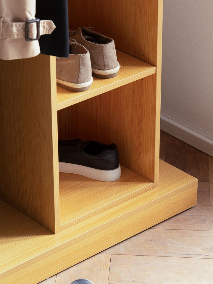 Garderobe Eiche-Dekor 145x136x40cm mit Regal und Kommode