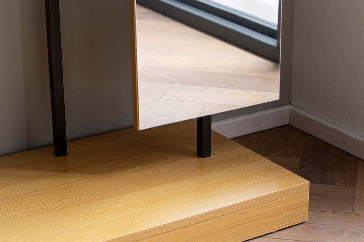 Garderobe Eiche-Dekor 145x138x40,5cm mit Kommode und Spiegel
