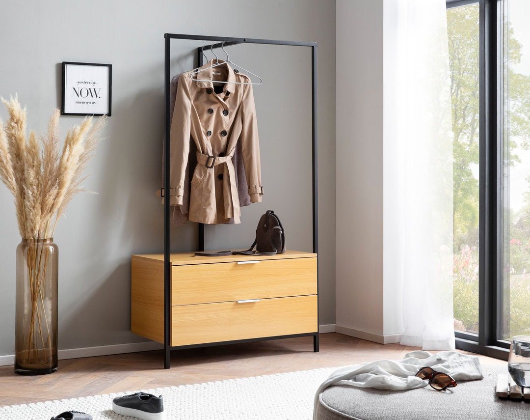 Garderobe Eiche-Dekor 152x85x44cm mit Schubladen