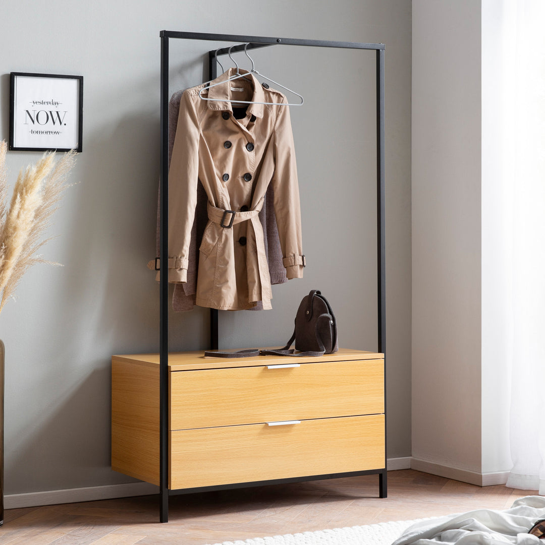 Garderobe Eiche-Dekor 152x85x44cm mit Schubladen