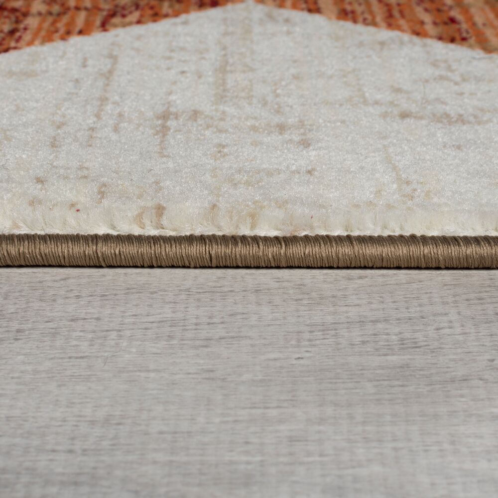 Teppich mit Fransen Geometrisch-Design OGMORE - Rot-Blau 120x169 cm_Rechteckig_