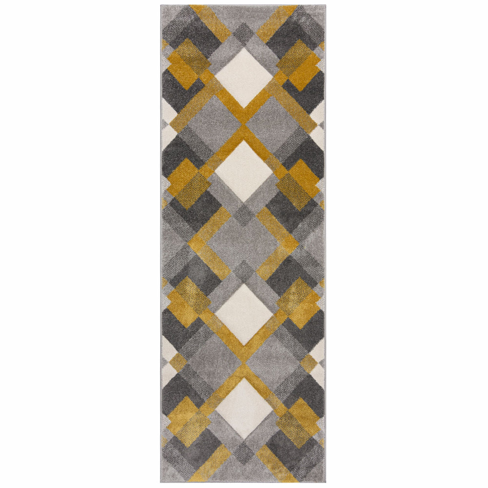 Teppich Geometrisch-Design - handgeschnitzt NIDD ALMA_Läufer_
