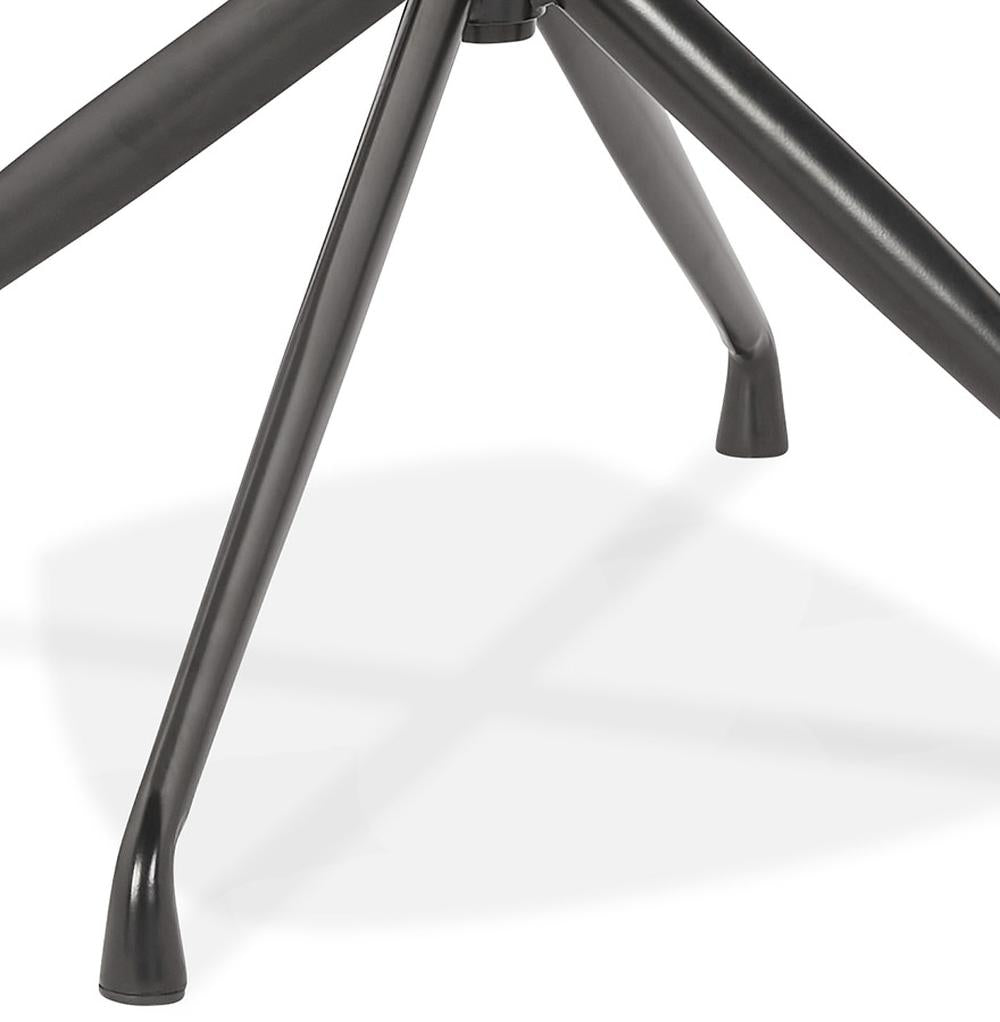 Gepolsterter Drehsessel - Hellgrauer Bezug - 62cm Armlehnenhöhe - robustes Metallgestell - perfekt für Homeoffice und Esszimmer - Kadima Design_