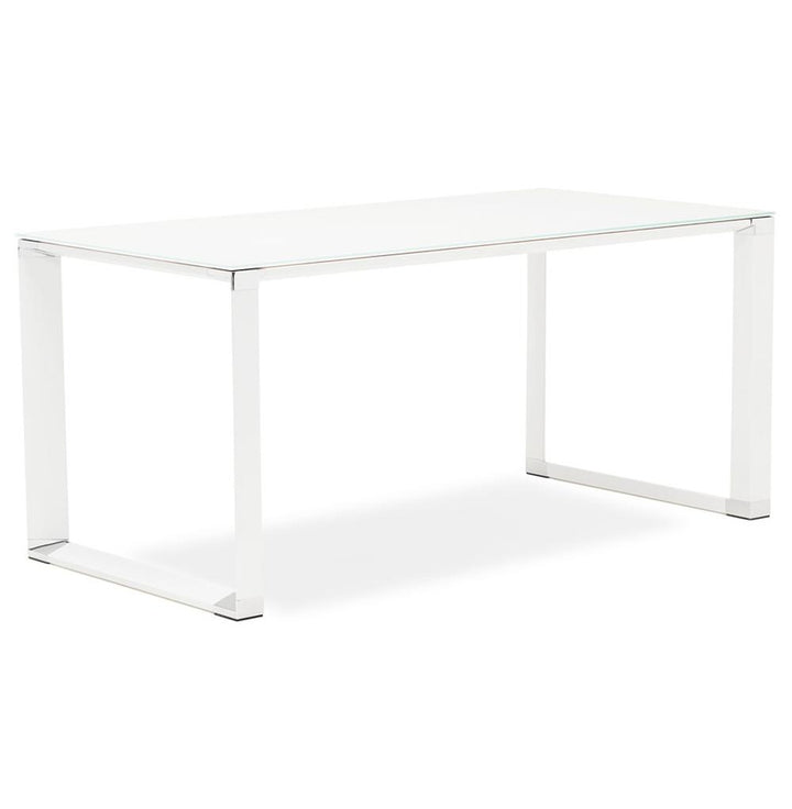 KERIX Arbeitsfläche - Effiziente 140x70cm - pflegeleichte Glasoberfläche - optimal für platzsparende Bürolösungen. Kadima Design._