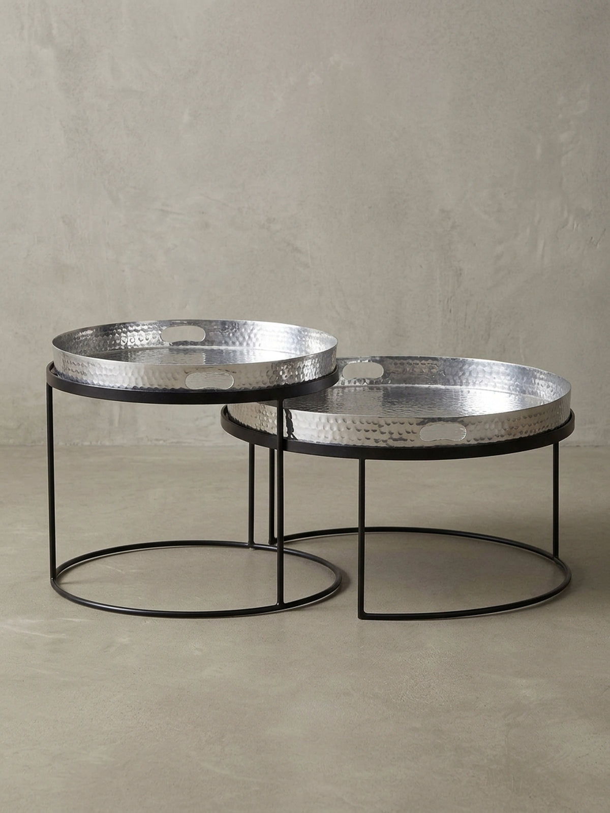 Handgefertigter Couchtisch 2er Set