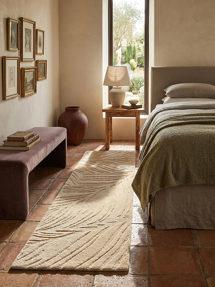 Teppich Beige Läufer gemütliche Wohnszene_