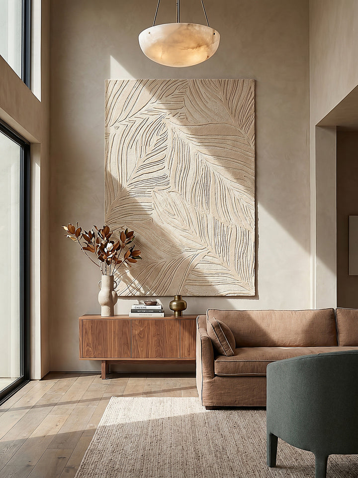 Teppich Beige als Wandteppich_