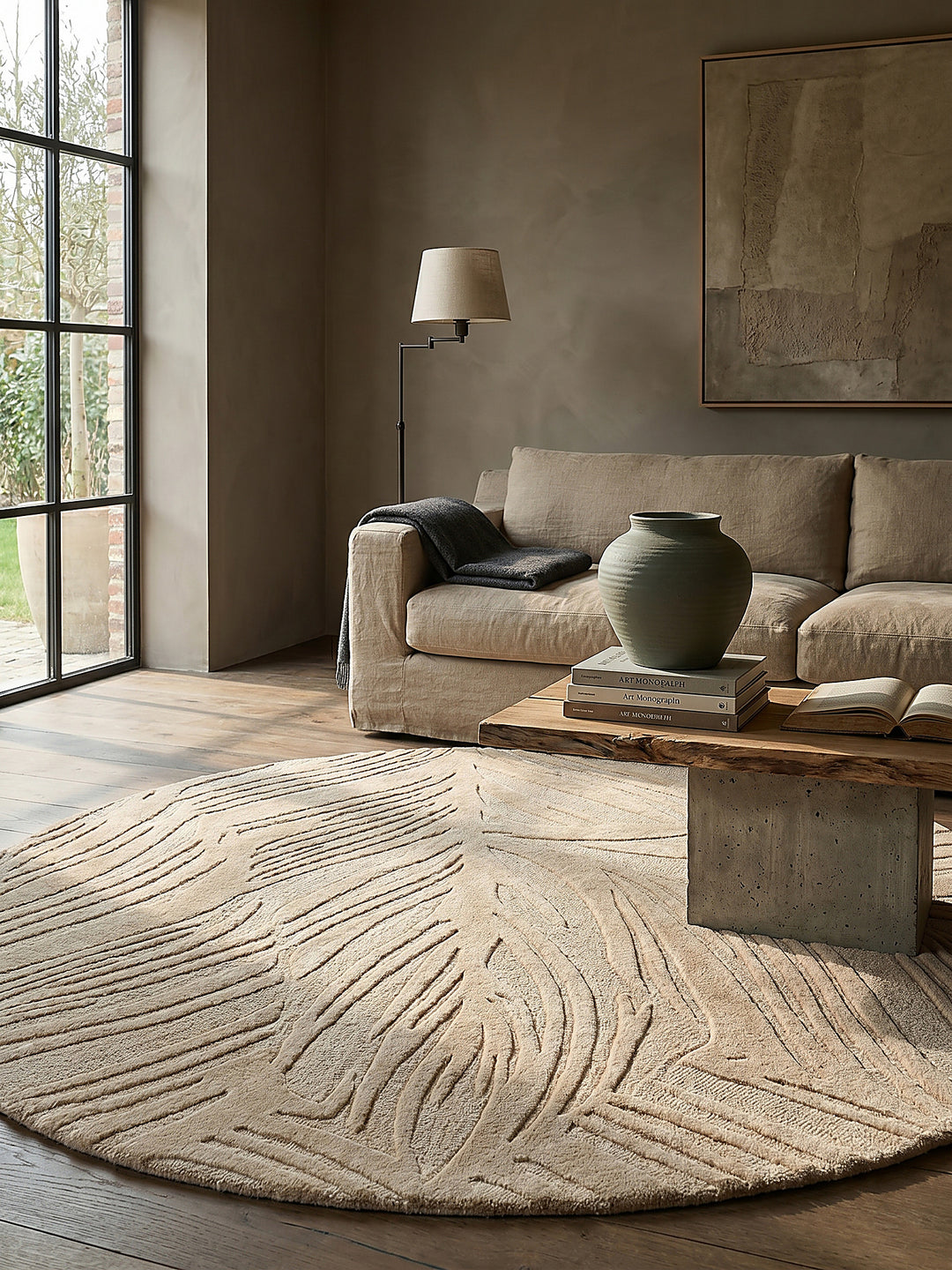 Teppich Beige Textur Nahaufnahme_