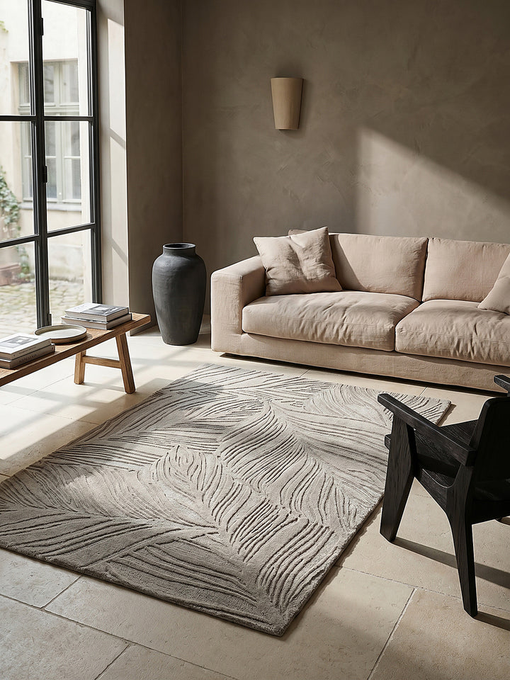 Teppich Grau rechteckig Editorial Styling_