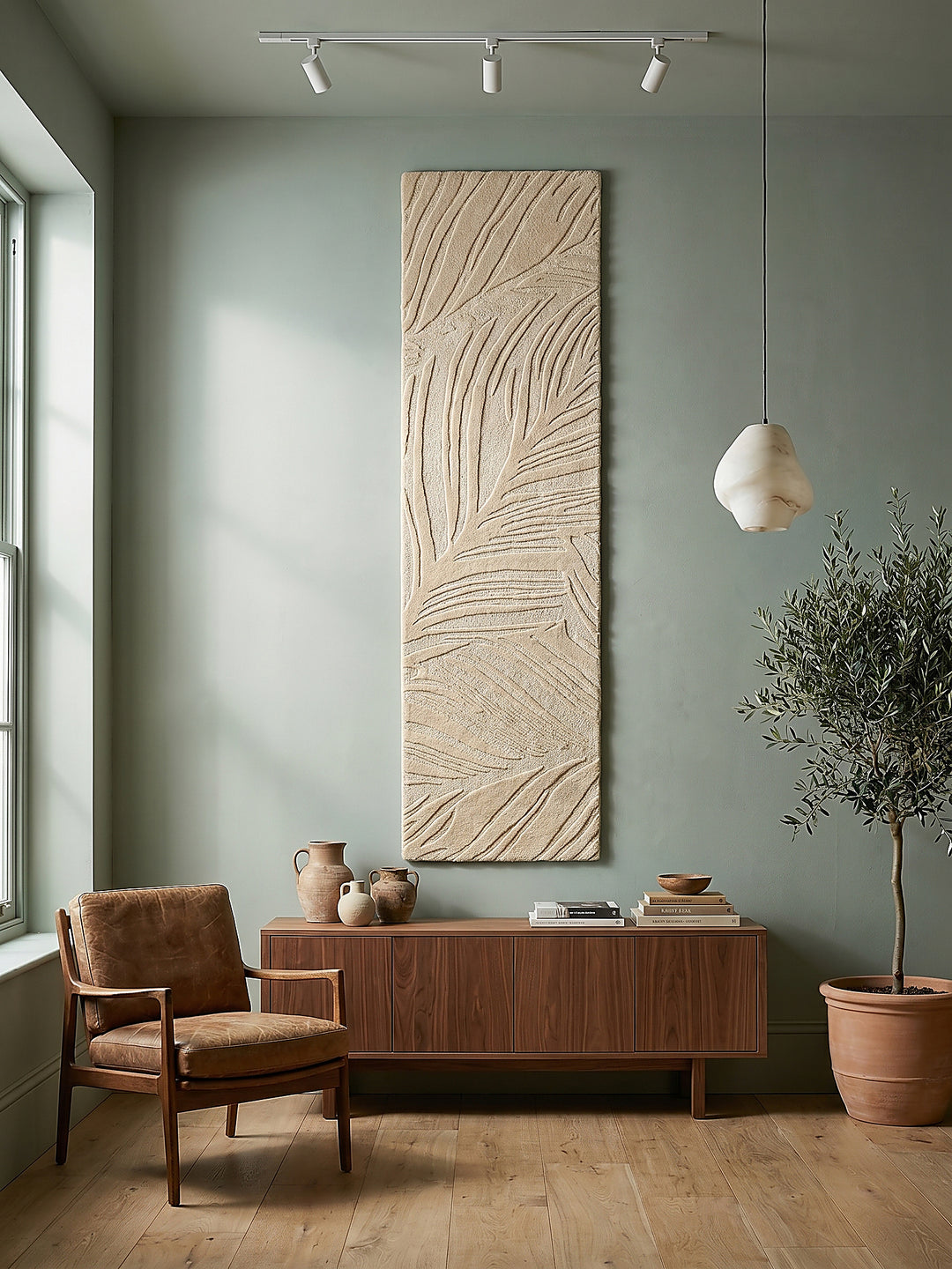 Teppich Beige als Wandteppich_