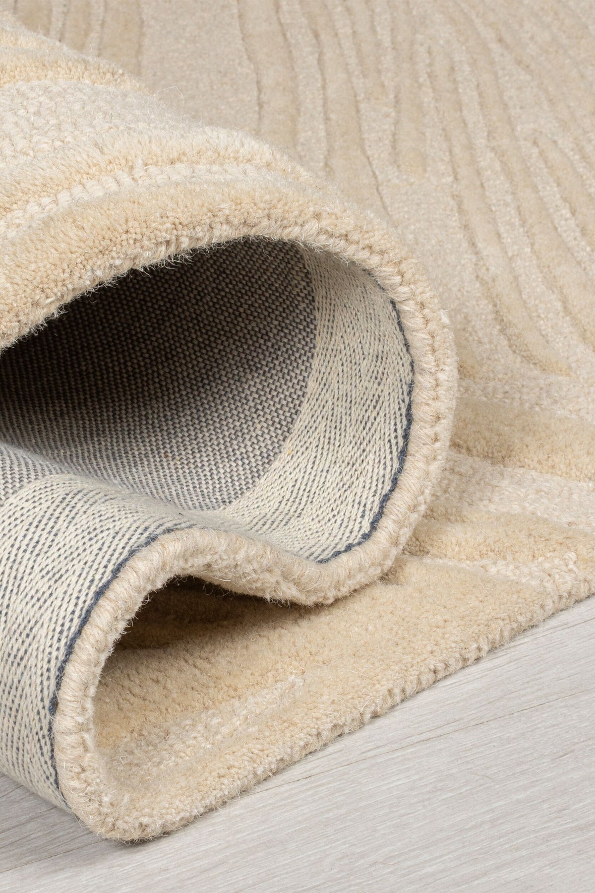 Wollteppich Blatt-Design - handgetuftet LEVEN LEE_Läufer_
