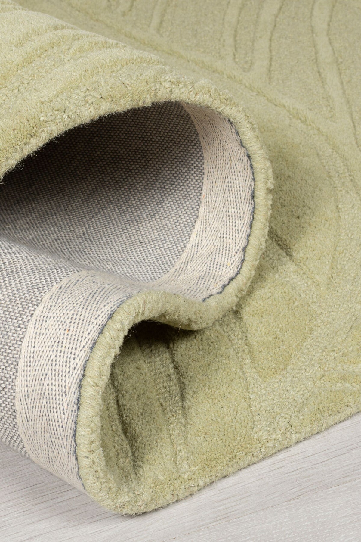 Wollteppich Blatt-Design - handgetuftet LEVEN LEE_Rechteckig_