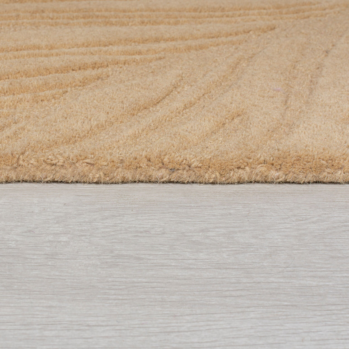 Wollteppich Blatt-Design - handgetuftet LEVEN LEE - Braun 120x170 cm_Rechteckig_