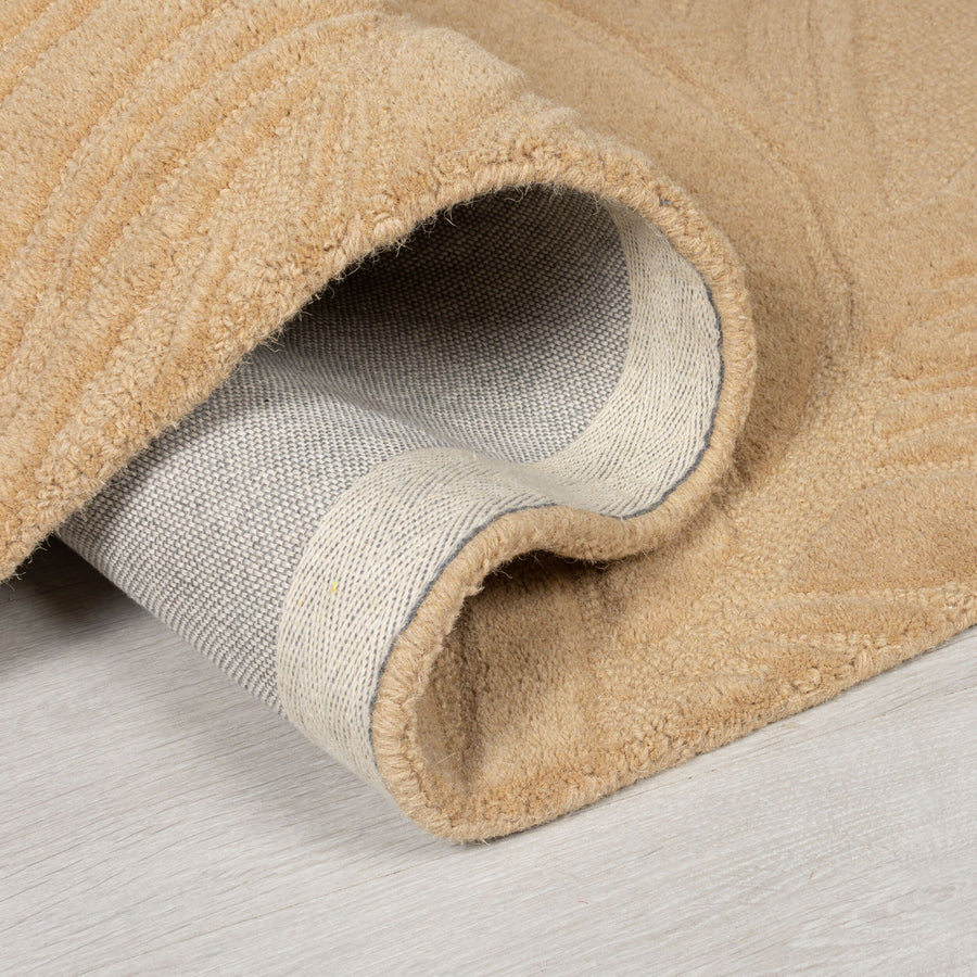 Wollteppich Blatt-Design - handgetuftet LEVEN LEE_Rechteckig_