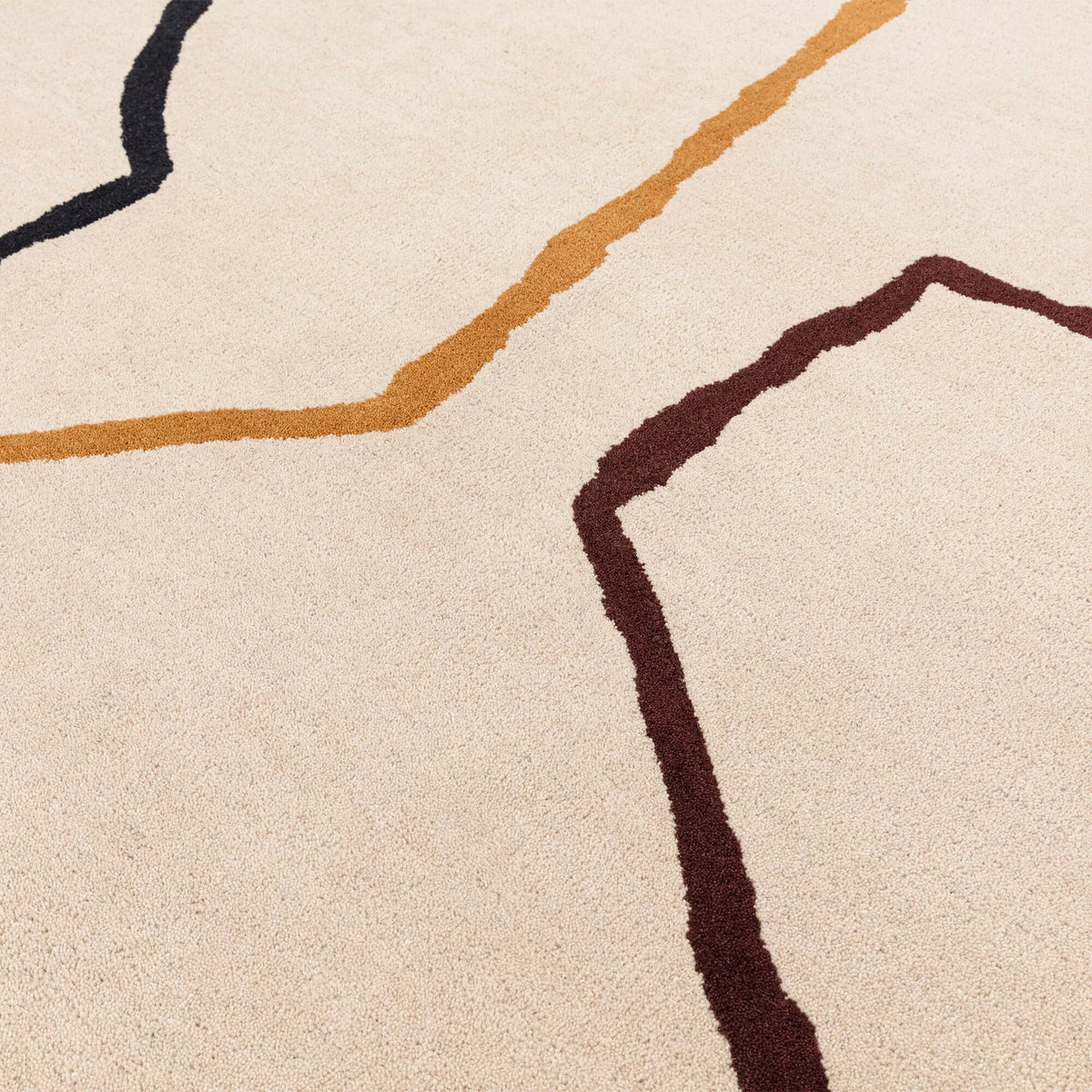 Teppich mit Baumwollrücken 120x170cm abstraktes Design rutschfest und formstabil ideal für Büroräume Kadima Design