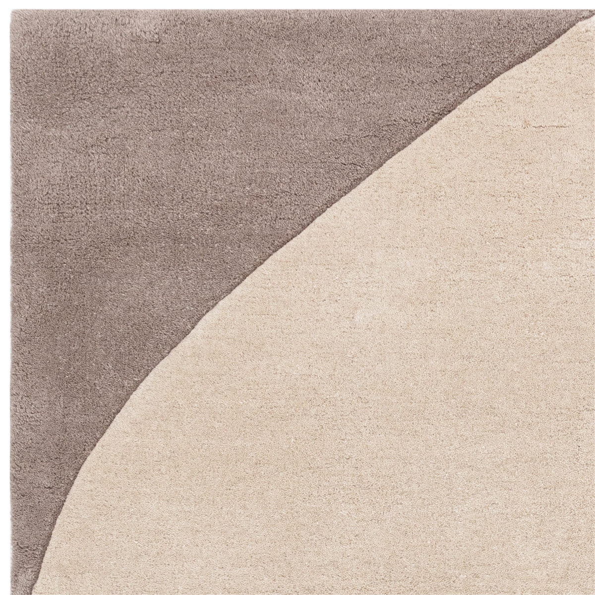 Kurzflor-Teppich - 2-2cm Gesamthöhe - abstrakte Formen in Erdtönen - rutschfest mit Baumwollrücken - perfekt für moderne Einrichtungen - Kadima Design