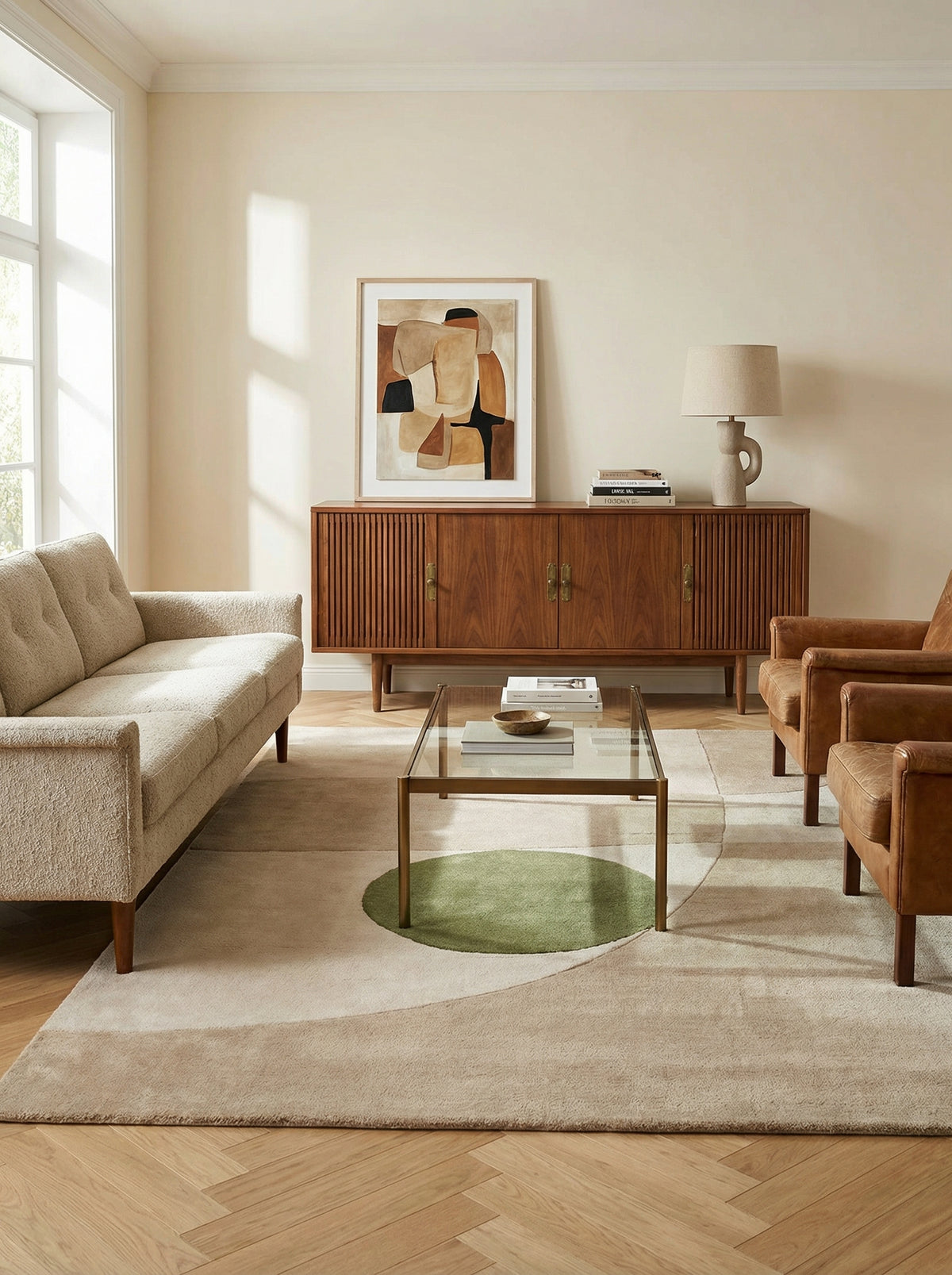 Teppich aus 100% Schurwolle - pflegeleicht und robust - 100% Schurwolle kombiniert mit minimalistischem Dekor Kadima Design