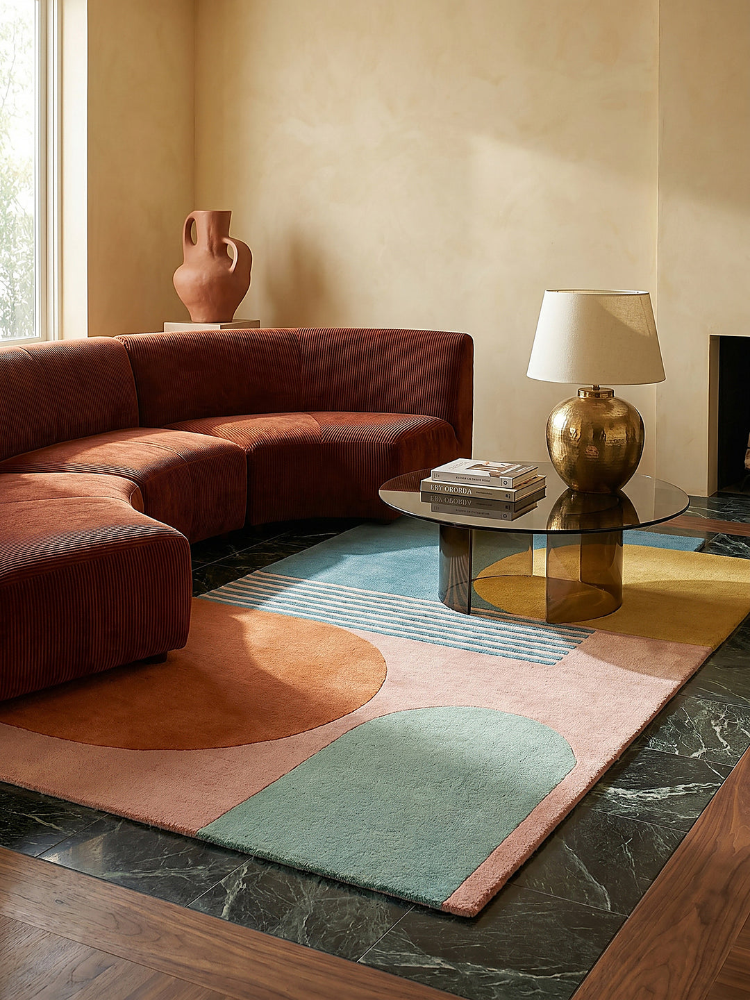 Teppich Multi rechteckig Musteransicht von oben Designkollektion_