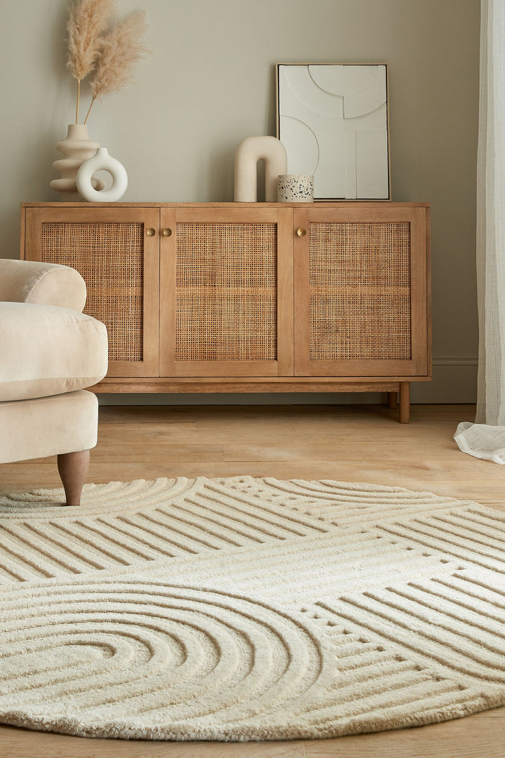 Handgetufteter Wollteppich in Pastellfarben LEVEN BLAKE von Kadima Design _Beige_#sku_BARK503119373946#