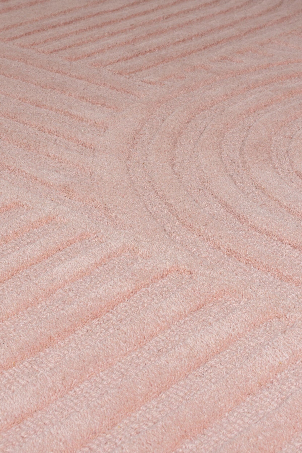 Handgetufteter Wollteppich in Pastellfarben_Rosa_Rechteckig_