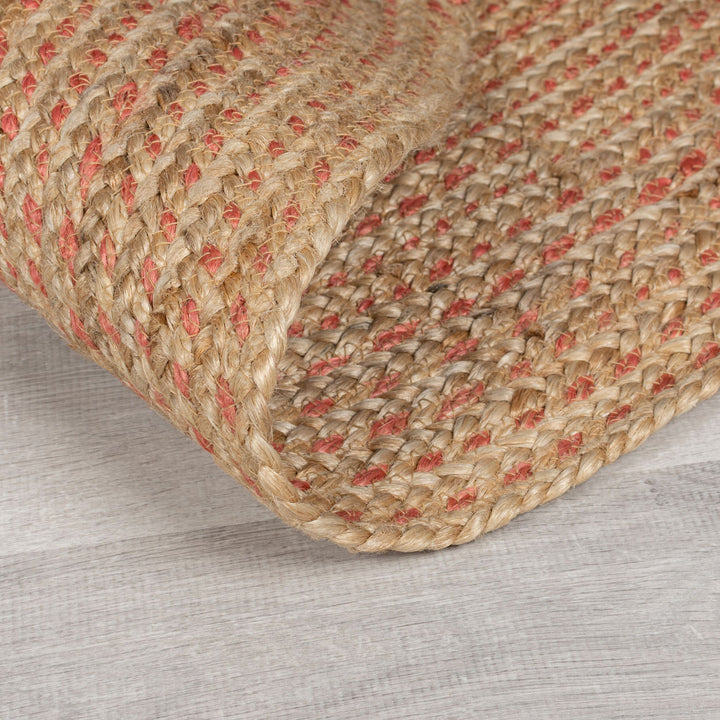 Handgewebter Jute-Teppich in Naturtönen EDEN von Kadima Design_Braun-Rosa_